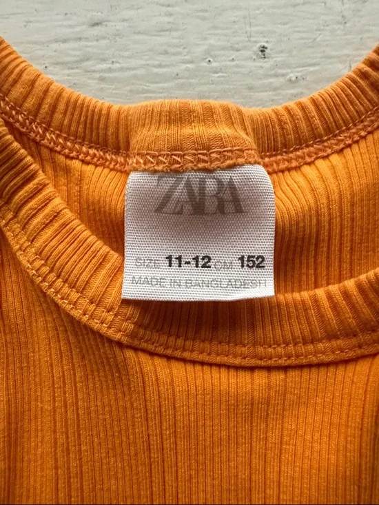 Zara Orange Ribbed Racerback Tank - Picture 2 of 4
